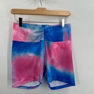 Blue Pink Active Wear Shorts Ladies Large